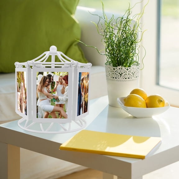 SWETRACE 1Set White Music Box Picture Frame Holder Creative Desktop Photo Frame for Home Decoration