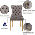 thumbnail image 6 of Dining Room Chairs with Velvet Fabric Dining Chairs with Golden Stainless Steel Plating Legs, Backrest and Button Velvet Fabric Design,Luxury Home Furniture for Dining Room(Gray Set of 2), 6 of 11