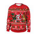 thumbnail image 5 of Suéter feo de Navidad 2024 para regalar, elfo de Papá Noel, divertido suéter de reno de Navidad para hombre, ropa de pareja para vacaciones, 5 of 5