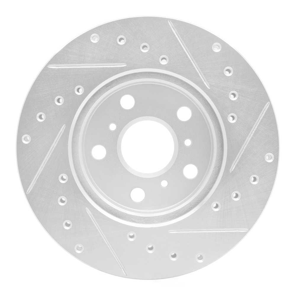 Dynamic Friction Company 631-76041L DFC Brake Rotor - Drilled And Slotted - Silver