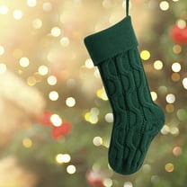 JeashCHAT Knitted Wool Christmas Stockings 18 Inches Cable Knitted Large Xmas Hanging Stockings Candy Bag Gift Bag Christmas Gifts Decorations for Family Holiday Xmas Party