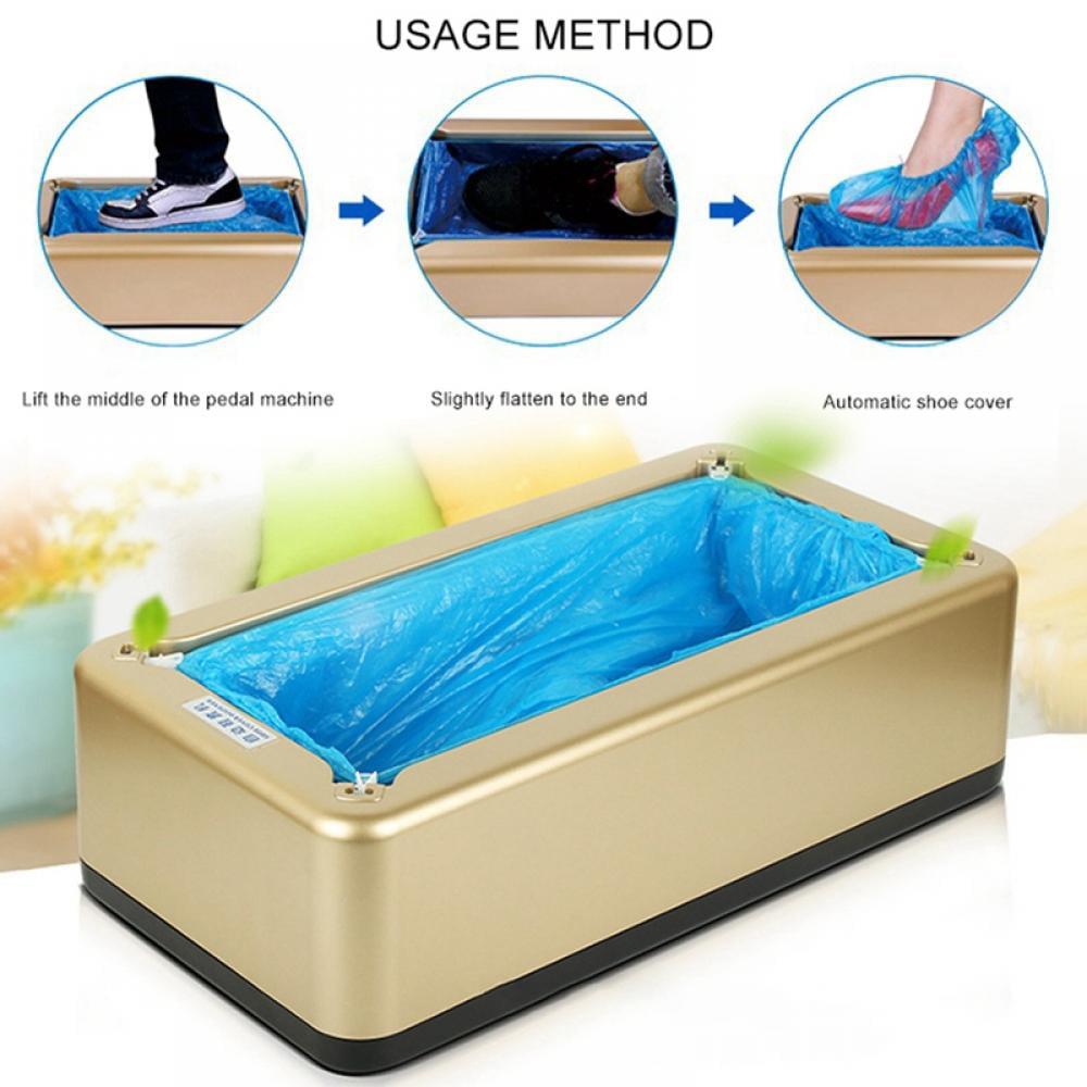 Automatic Shoe Covers Dispenser Machine+200 Disposable Waterproof Shoe Covers 