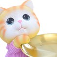 thumbnail image 6 of Cute Cat Storage Tray Resin Cat Sculpture Key Tray for Entryway Table(Pink Cat), 6 of 7