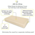 thumbnail image 6 of BreathableBaby All-in-One Fitted Sheet & Waterproof Cover for Crib Mattresses, 2-Pack, Beige, 6 of 6