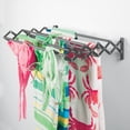 thumbnail image 6 of mDesign Steel Wall Mount Accordion Expandable Clothes Air Drying Rack -  Gray, 6 of 9