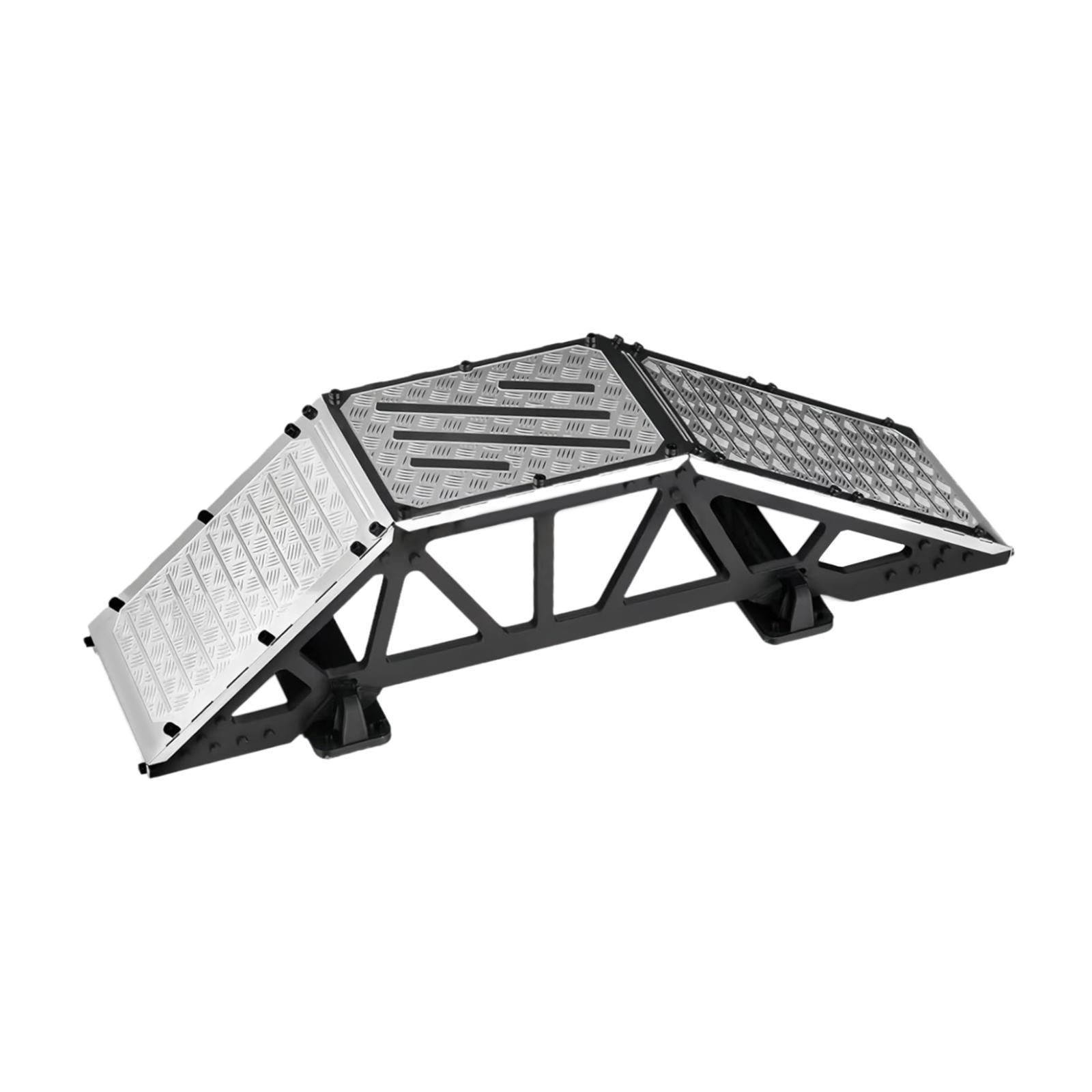 Obstacle Bridge RC Car Ramp Single Side Stainless Steel Pressure Resistant Accessory for 1/8 1/10 Climbing Car Scenarios