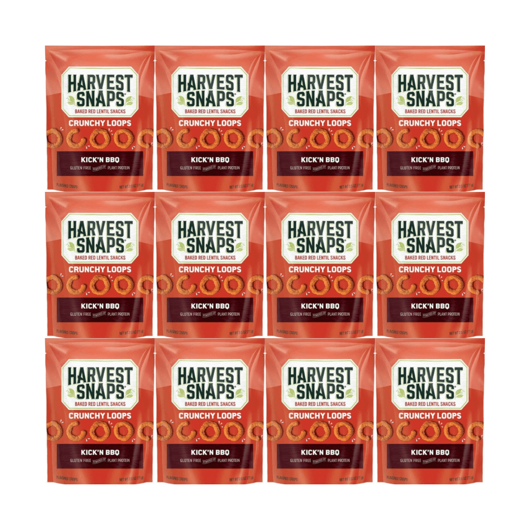 Harvest Snaps Baked Red Lentil Veggie Chips Original  Flavor – Gluten Free Plant-Based Crunchy Snack, 2.5 oz Bags, 12 Count