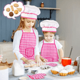 thumbnail image 4 of Juguetes De Cocina Para Niños, Juego De Roles De Chef Rosa Cuadros, 4 of 5