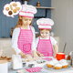 thumbnail image 4 of Juguetes De Cocina Para Niños, Juego De Roles De Chef Rosa Cuadros, 4 of 5