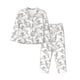 thumbnail image 1 of Fotbe Hand Drawn Rabbit Conjunto de Pijama de Manga Larga para Mujer con Estampado, Ropa de Dormir de 2 Piezas, Conjunto de Casa Suave y Cómodo con Bolsillos-Small, 1 of 7