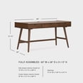 thumbnail image 7 of Signature Design by Ashley Lyncott 60" Mid-Century Home Office Desk, Brown, 7 of 7