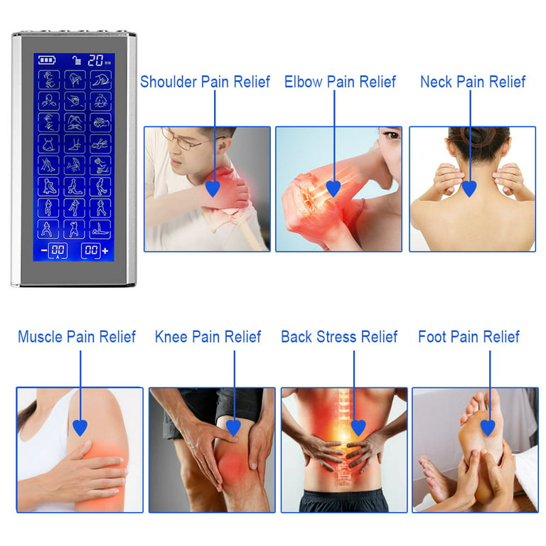 Ulaif Tens Unit Muscle Stimulator Pulse Massager Combination, Best  Professional Portable 22 Modes Electronic Pulse Massager, Pain Relief,  Rechargeable