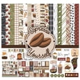 thumbnail image 1 of Inkdotpot Coffee Theme Collection Double,Sided Scrapbook Paper Kit Cardstock 12"x12" Card Making Paper Pack Of With Sticker Sheet - 16 Pages - Multicolor, 1 of 4