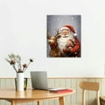 thumbnail image 2 of Nawypu  'Santa and Reindeer  by Makiko, Canvas Wall Art,, 2 of 4