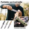 thumbnail image 6 of Fixed Blade Knife AUS-8 Steel with Nylon Sheath, Full Tang EDC Blade and Ergonomic Handle, Hunting Knife for Outdoor Camping Survival Hiking Fishing, Gifts for Men(Army Green), 6 of 6