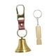 thumbnail image 2 of Campana de oso portátil con silbato de emergencia, campana de supervivencia, llavero colgante bronce antiguo brillante, 2 of 9