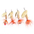 thumbnail image 1 of 4 Uds cebos artificiales de Metal ligeros lentejuelas de pesca señuelos duros con caja de gancho para mar lago, 1 of 8