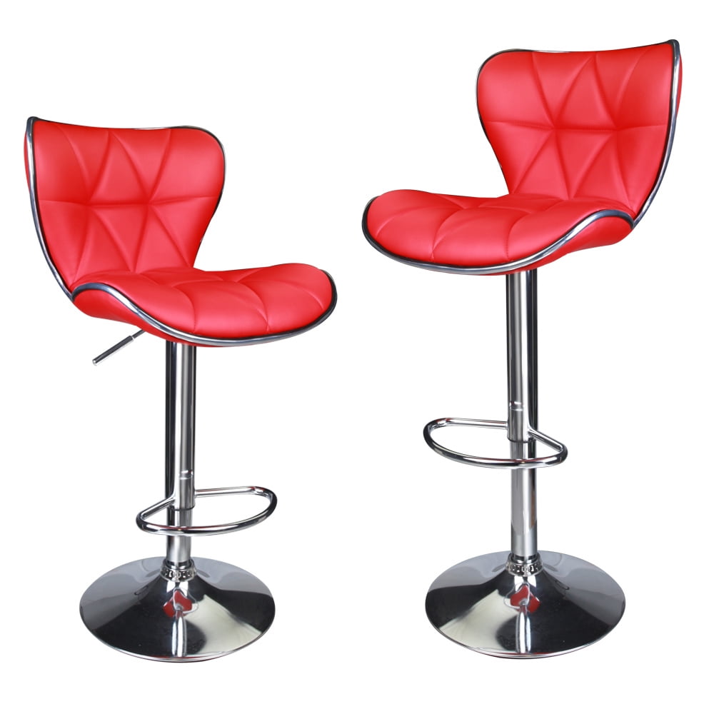 red hydraulic bar stool