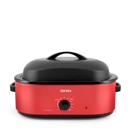 Aroma® 18Qt. Roaster Oven with High-Dome Lid  Red