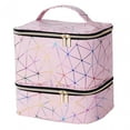 thumbnail image 4 of Estuche de transporte de doble capa, estuche organizador de esmaltes de uñas con asa, estuche de viaje Rosa, 4 of 8