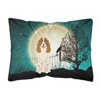 Carolines Treasures BB2221PW1216 Halloween Scary Russian Spaniel Canvas Fabric Decorative Pillow, 12H x16W, multicolor