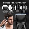 thumbnail image 3 of Kit profesional de cortapelos y recortador de barba inalámbricos for hombres, recargable por USB-C con pantalla LED, regalo de aseo ideal for el día del padre y cumpleaños, 3 of 4