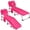 Light Pink, variant on Costway 2 PCS Outdoor Beach Lounge Chair Folding Chaise Lounge with Pillow Pink