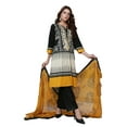 thumbnail image 1 of Pakistani Lawn Salwar Kameez Indian Dresses for Women Ready to Wear Embroidered(Large, Skin & Dark Blue), 1 of 6