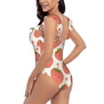 thumbnail image 5 of Yiaed Hand Drawn Strawberry Print Women's Ruffled One Piece Swimsuit V Neck Swimwear Slimming Monokini for Woman-Large, 5 of 8