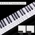 thumbnail image 4 of Maxcozy 88/61/54/49/37 Key Piano Keyboard Stickers for Kids Beginners Piano Practice, Colorful/White Bigger Letter, Thinner Material, Transparent Removable, 4 of 9