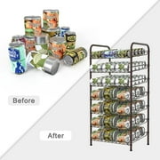 7-tier Adjustable Can Holder for Kitchen Pantry Cabinet Organizer, Brown