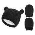 thumbnail image 2 of Bonnet Tricoté Mignon pour Bébé Fille Garçon avec Gants, 2 of 9