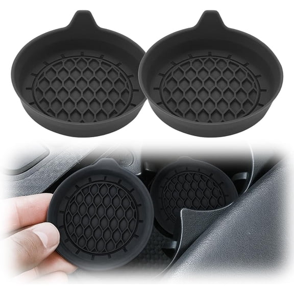 2PACK Car Cup Coasters, 2026 Upgraded Silicone Car Cup Holder, Drink Holder Protector for Fixing Water Cups and Drinks, Car Insert Accessories for Women and Men