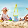 thumbnail image 4 of Oliegs Couverture Chauffante Sacs de Plage en Maille Colorée Sac de Mer Pliable Portable avec Sangles de Transport Réglables Sac de Rangement pour Jouets Sacs de Plage Chocolat, 4 of 5