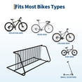 thumbnail image 3 of QinaQin Floor-Standing Bicycle Racks, Ground-Level Bicycle Parking Racks, All-Steel Garage Bicycle Racks, Suitable for Street, Backyard, and Bicycle Activity Storage, 3 of 7