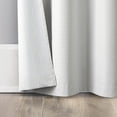 thumbnail image 5 of Sun Zero Bryant 2-Piece Textured Thermal Insulated 100% Blackout  Grommet Top Curtain Panel, White, 37.0”W x 108"L, 5 of 9