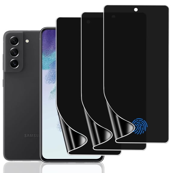 ZYQEEE Privacy Screen Protector for Samsung Galaxy S21 FE, Anti-Spy Flexible TPU Hydrogel Film for Galaxy S21 FE, Case Friendly,Curved Coverage, 3 Pack