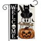 thumbnail image 1 of Halloween Ghost Cat Garden Banner 30 x 45 cm Petite toile de jute double face Welcome Seasonal Holiday Yard, 1 of 4
