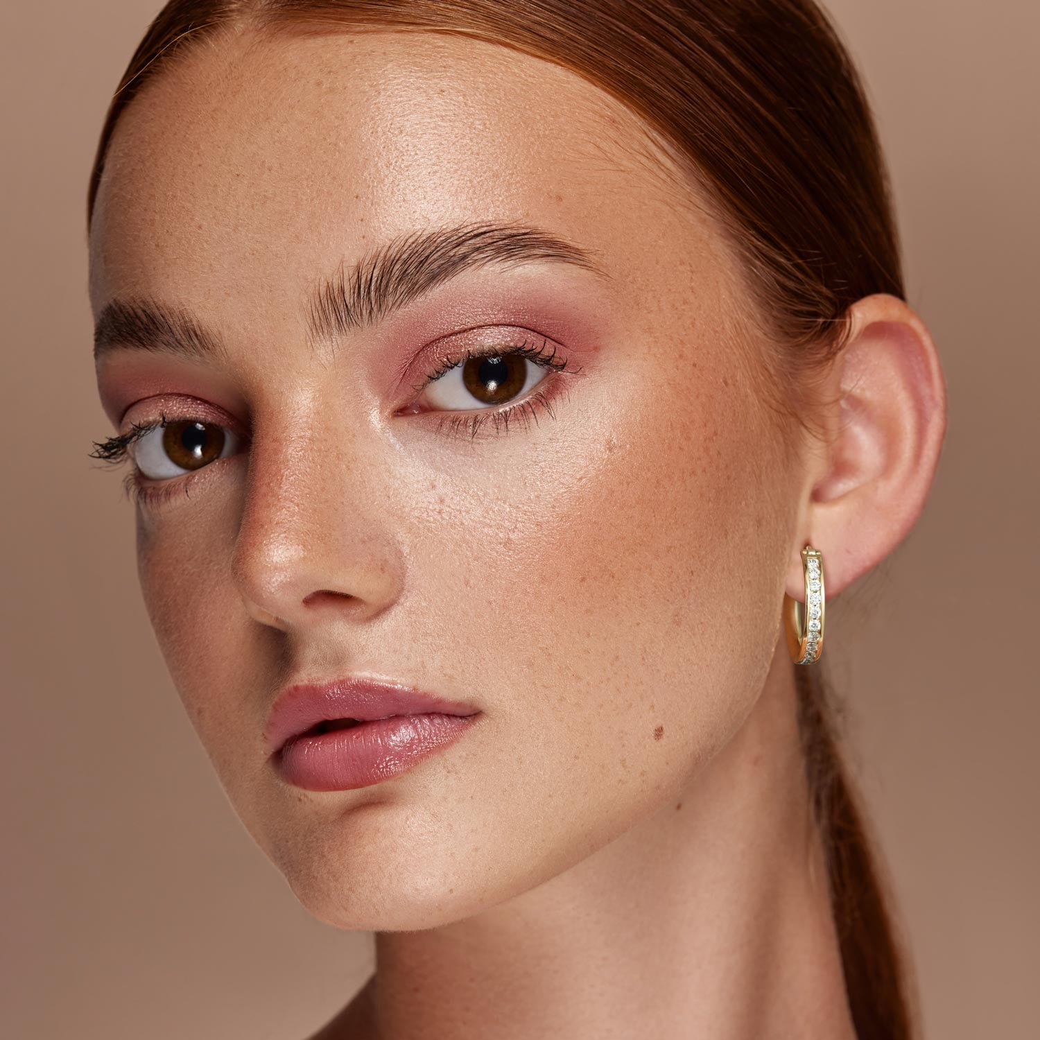 14K Gold Hoop Earrings for Women 20mm  14k CZ Gold Hoop Earrings Dainty Lightweight 14k Hoops Hypoallergenic Cubic Zirconia Gold Earrings for Women