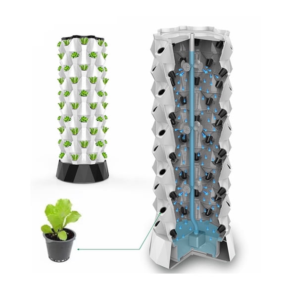 Vertical Hydroponics System Pineapple Tower Intelligent Planter Aeroponic Garden Greenhouse For Vegetable Flower Herb ,Easy to Use