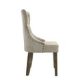 thumbnail image 6 of Gabrian Beige Fabric Side Chairs (Set of 2) - Reclaimed Gray Wood Legs, Tufted Back, Dining Room Seating. 24" Wide, 220lb Capacity. Elegant Design for Kitchen &amp; Living Room., 6 of 6