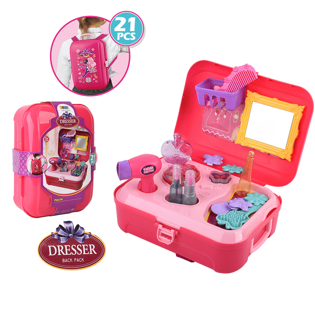 Little Girl Play Makeup Set-Pretend Salon Beauty Dress Up Toy for Toddler Kids დ 