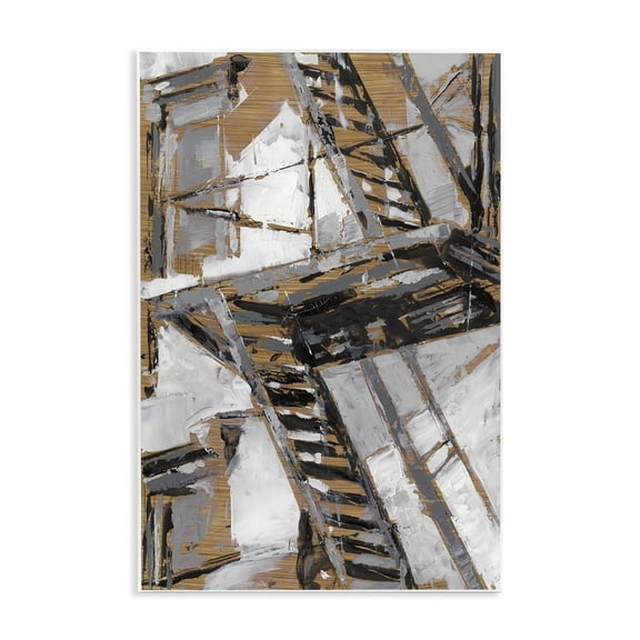 Stupell Industries Modern Fire Escape Abstract City Wall Plaque Art, 10 x 15, by Ethan Harper