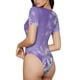 thumbnail image 2 of Balery Snowflakes Body de cuello redondo de manga corta para mujer Tops de manga corta Tops básicos-Large, 2 of 7