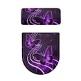 thumbnail image 5 of HELLHERO Purple Butterflies Musical Notes Adjustable Elastic Fabric Toilet Seat Protector Soft Round Toilet Lid Dust Cover & Easy to Clean for Modern Bathrooms, 5 of 8