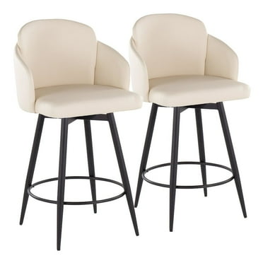 LumiSource Dahlia 26" Fixed-Height Counter Stool - Set of 2