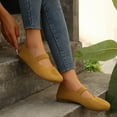 thumbnail image 4 of Womens Wedges Low Heels Ballet Flats Dress Shoes Comfortable Knitted Casual Slip on Walking Loafers Autumn, 4 of 6