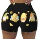 thumbnail image 2 of Balery Bee Happy Sunflower Gnomes Pantalones cortos de entrenamiento estampados para mujer, sin costuras, ajustados, para gimnasio, yoga, correr, deportes, ejercicio activo, fitness.-Small, 2 of 8