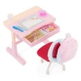 thumbnail image 3 of Modern Desk with Tilt Top Accessory Set for 18" Dolls: Creative Thinking Plastic Accessories, 3 of 6