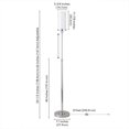 thumbnail image 4 of HomeRoots 523379 66 in. Nickel Torchiere Floor Lamp with White Frosted Glass Drum Shade, 4 of 8